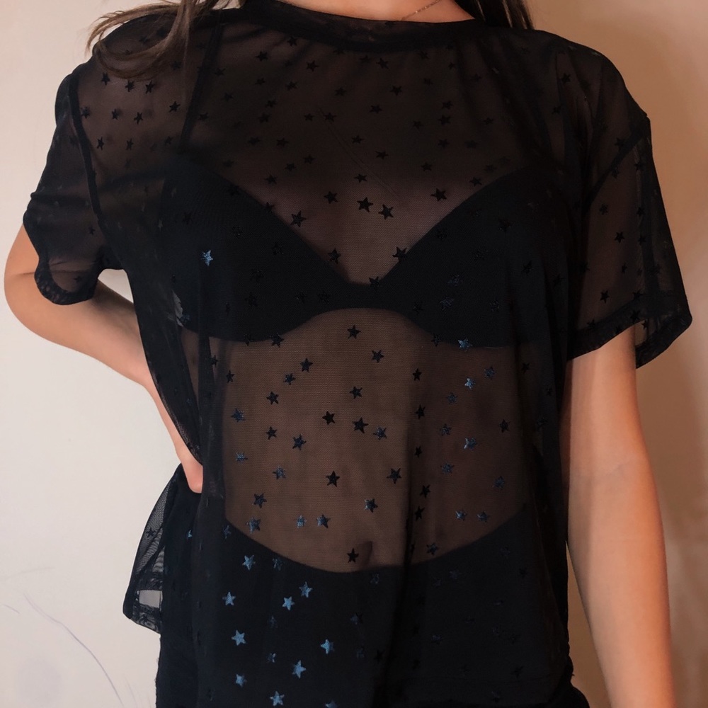 mesh festival top with stars